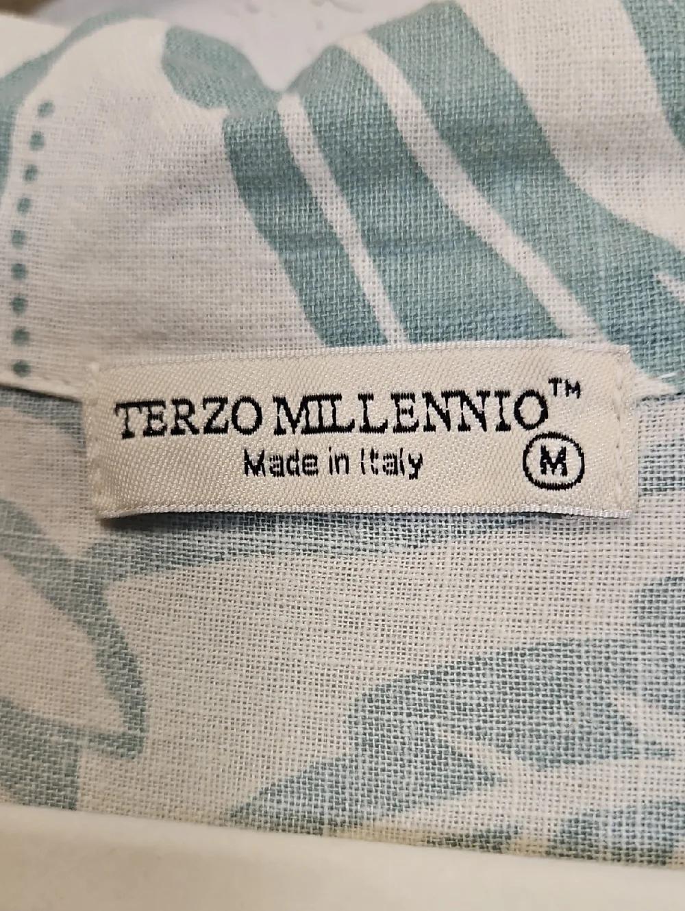 Terzo Millennio Linen Blend Floral Tunic Dress, Size Medium, Made In Italy